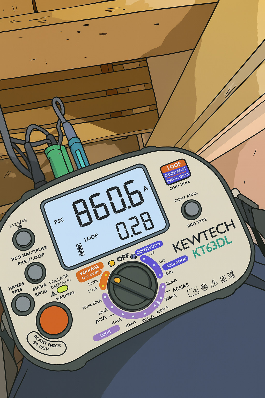 Electrical testing device for EICR
